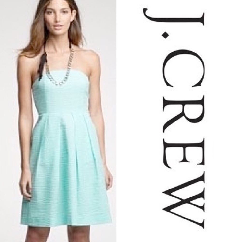 J. Crew Mint Green Lorelei Strapless Dress